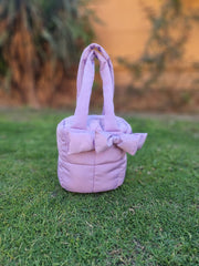 Puffer Bag Bow Tote Bag-Lilac