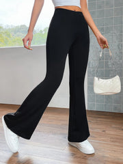 EZWEAR SOLID FLARE LEG SWEATPANTS