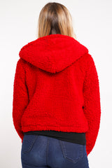 SHERPA FLEECE HOODIE JACKET