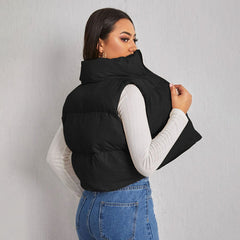 CROPPED PADDED GILET JACKET